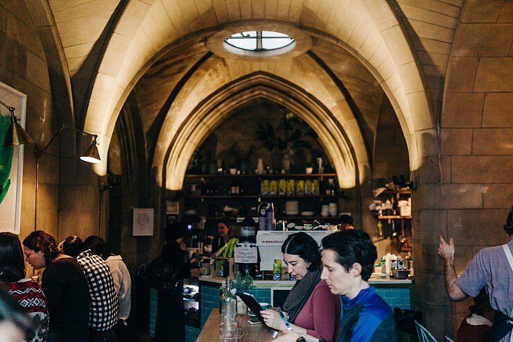 interior of the Upper East Side Cafe.