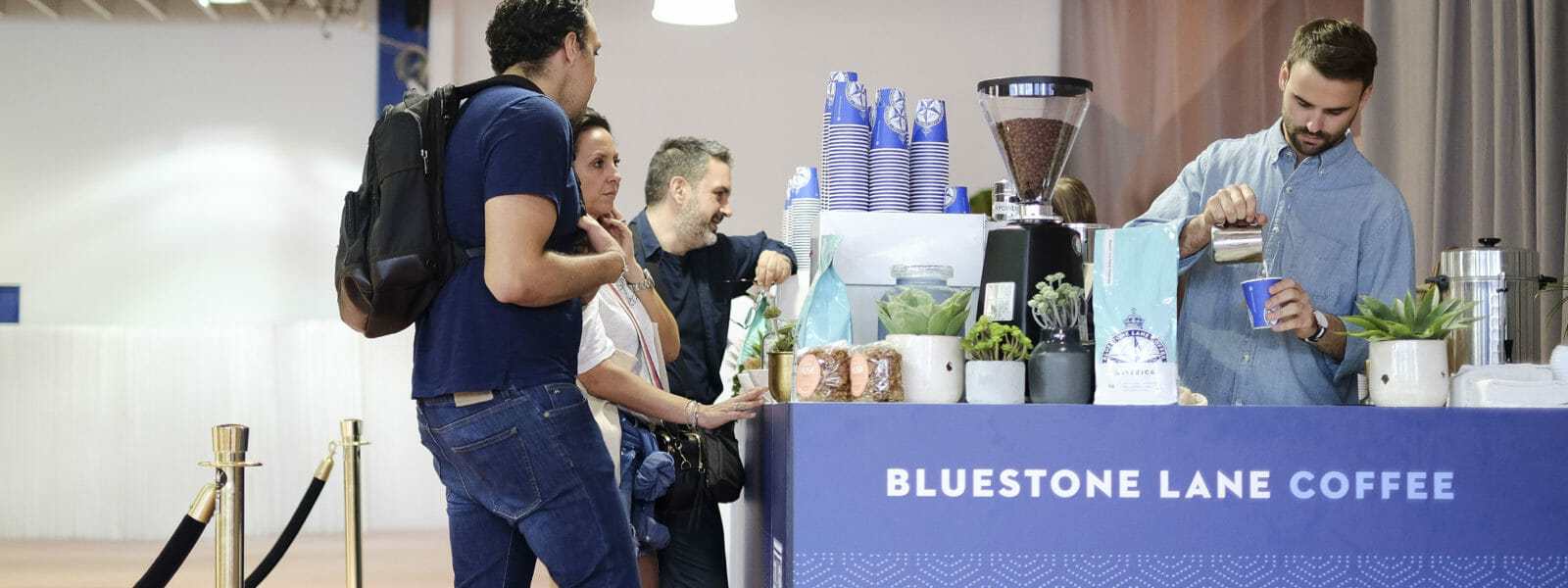 Bluestone Lane set up at Cabana show.