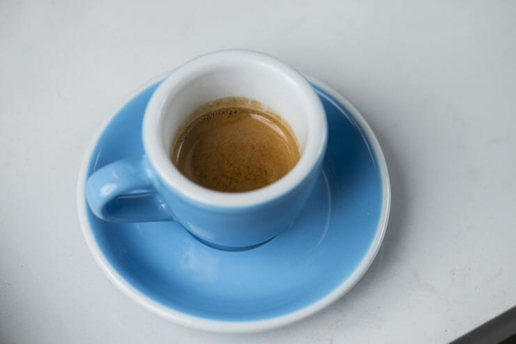 espresso in bluestone to stay cup. 