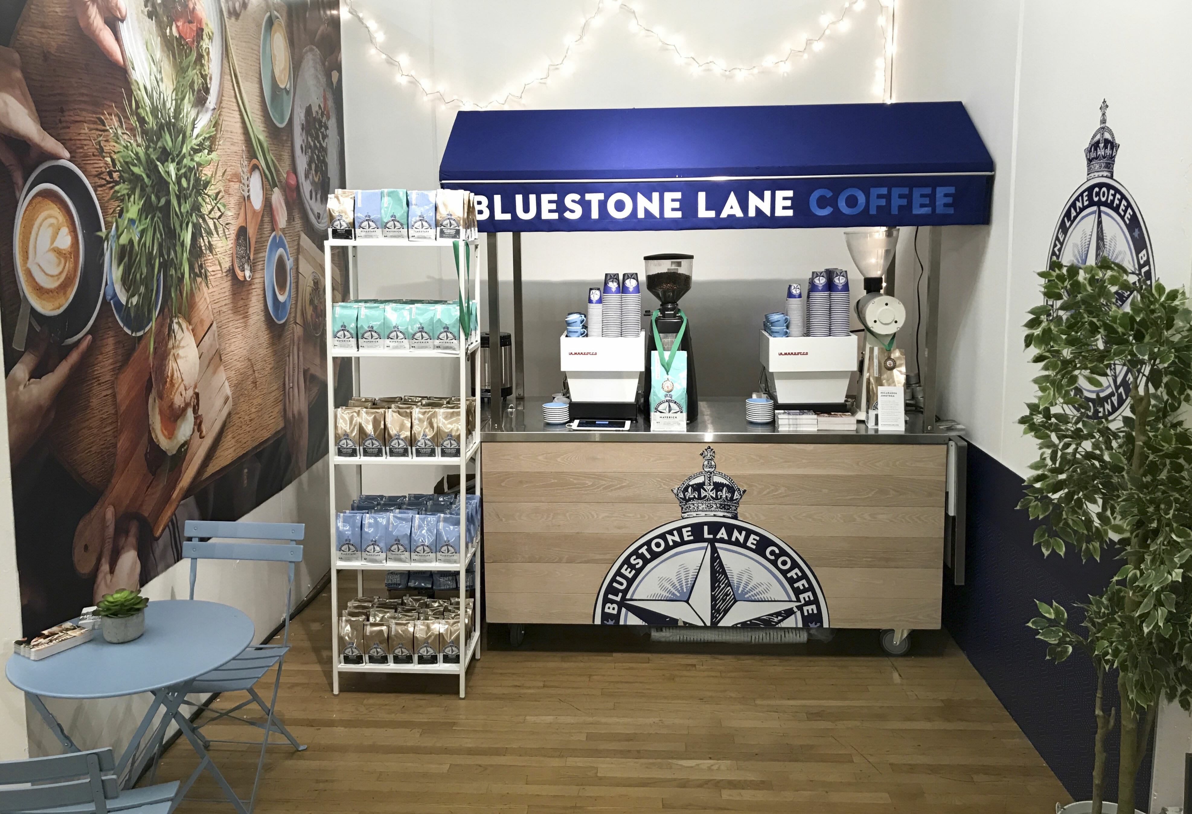 Bluestone Lane Coffee Cart setup at The New York Coffee Festival 