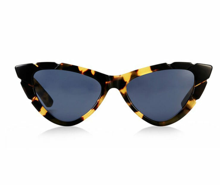 Black and yellow patterned sunglasses by Pared.