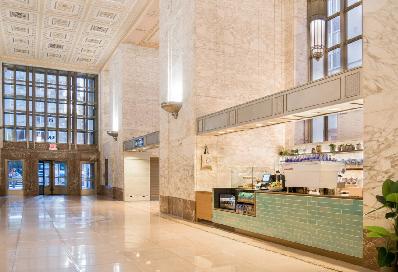 Flatiron New York — 11 Madison Avenue Coffee Shop Bluestone Lane