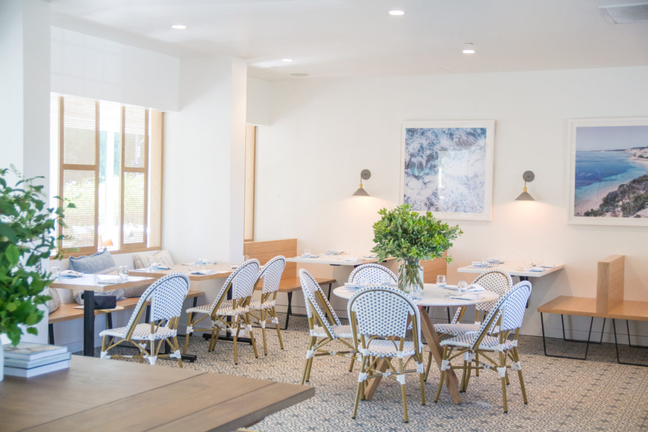 Bluestone Lane Café Los Altos coastal inspired interior