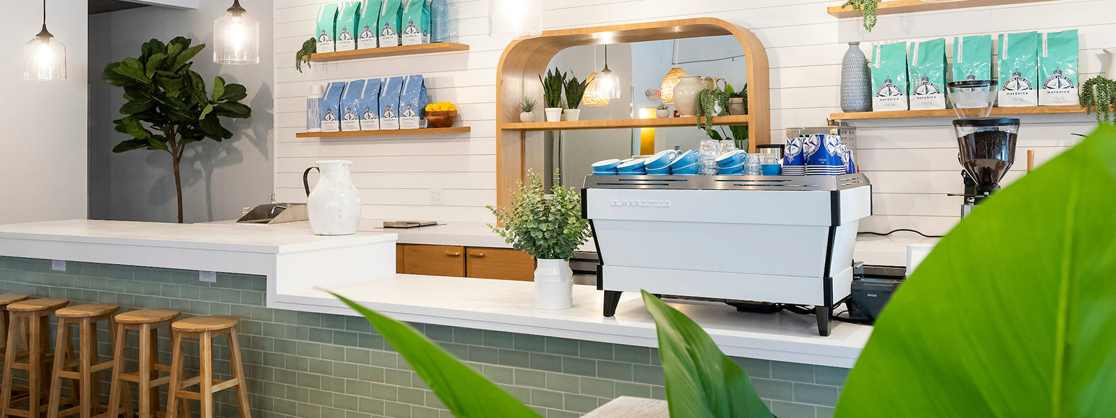 Armonk interior shot of coffee service counter